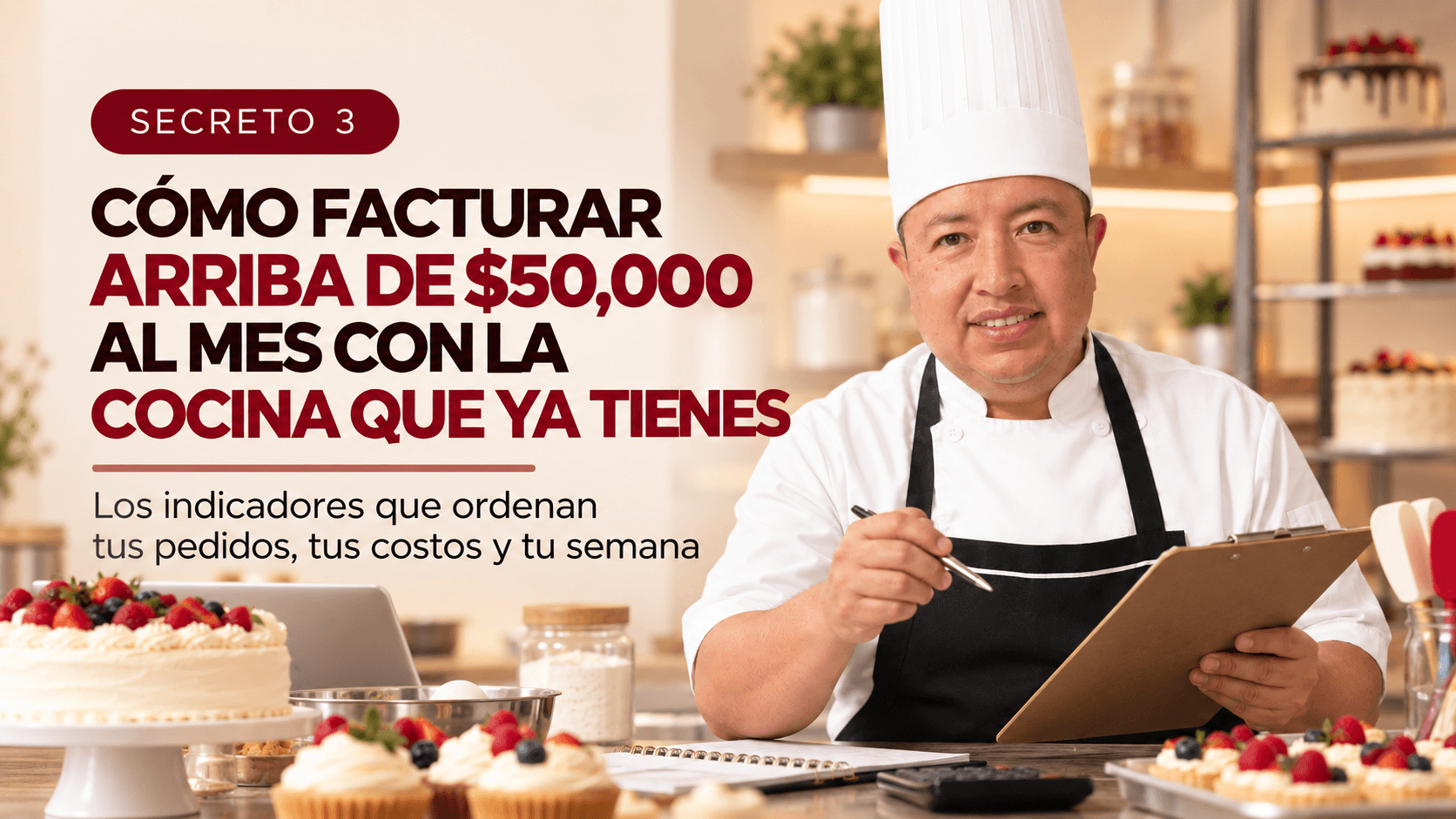 Secreto 3: Cómo facturar arriba de $50,000 al mes con la cocina que ya tienes